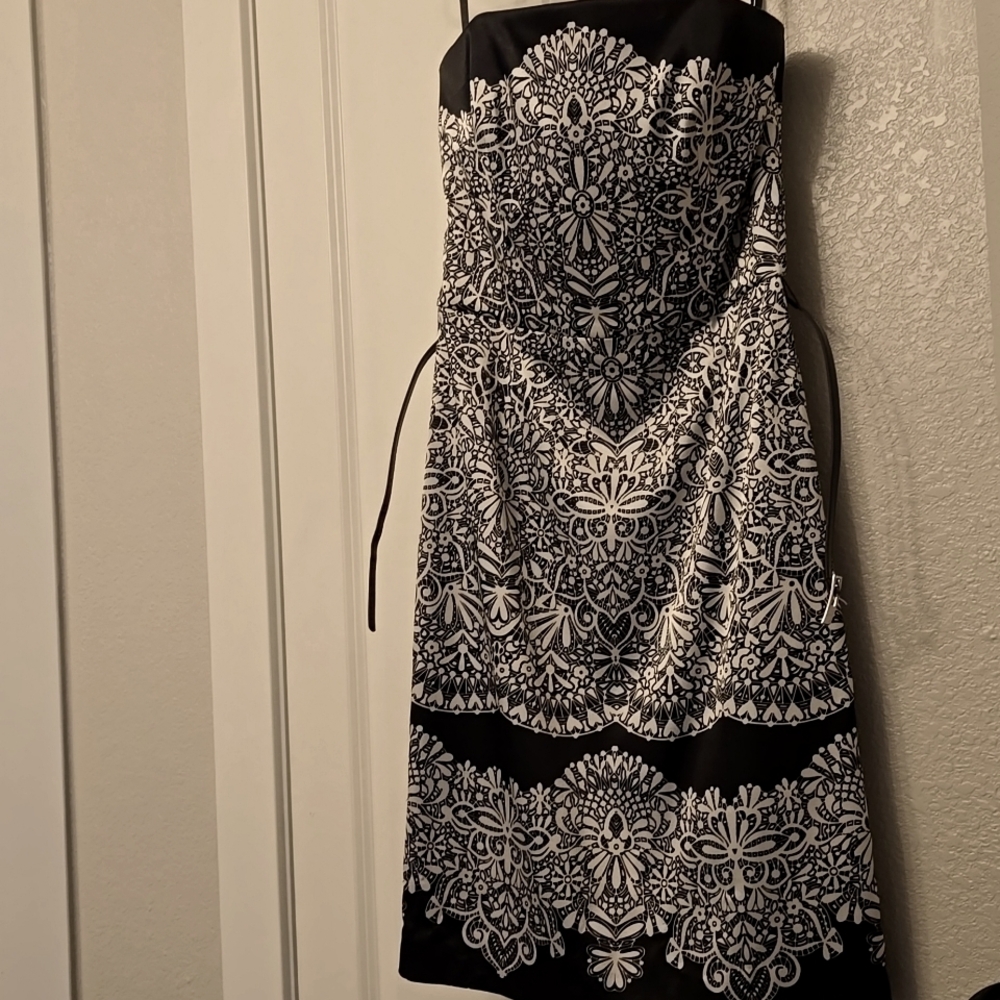 Strapless Satin Dress